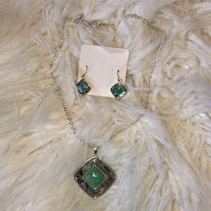 Matching necklace and earring set